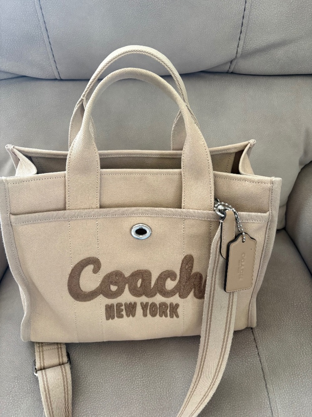 Coach Cargo Tote, Natural